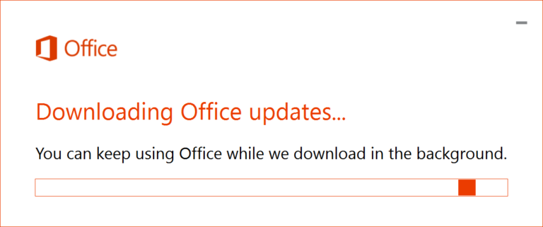 Office updates downloading