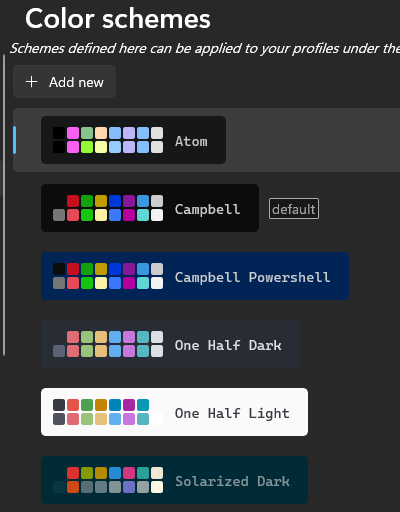 New colour scheme added to the list
