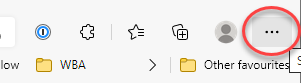 Three-dot menu in Microsoft Edge