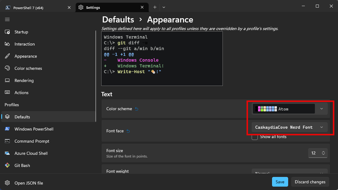 Setting the global colour scheme in Terminal